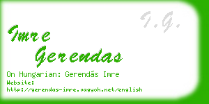 imre gerendas business card
